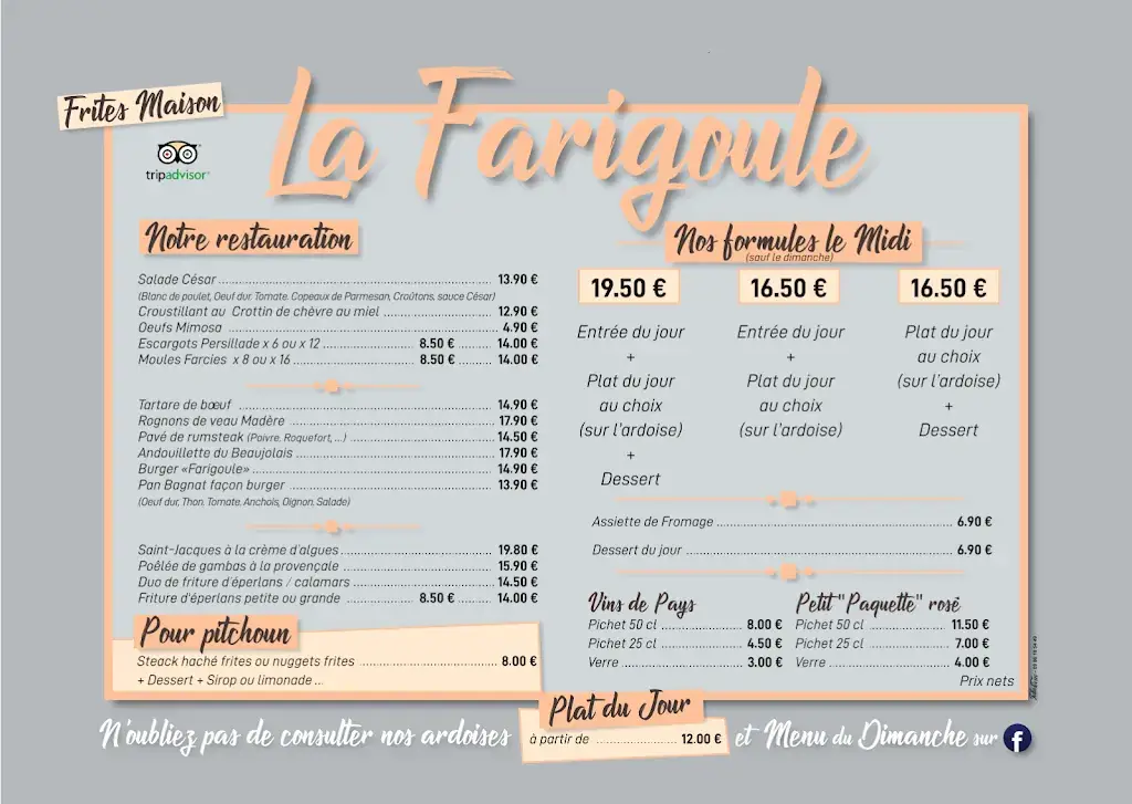 Menu_La Farigoule_Fréjus_image_1