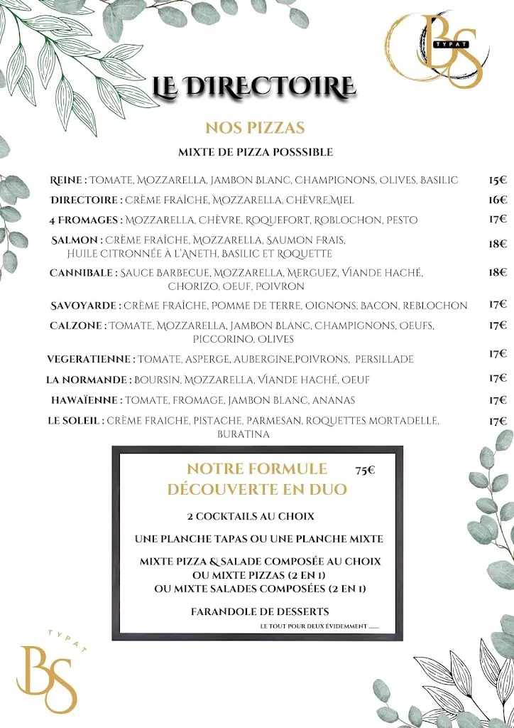 Menu_Le Directoire_Fréjus_image_1