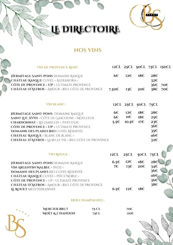 Menu_Le Directoire_Fréjus_image_4
