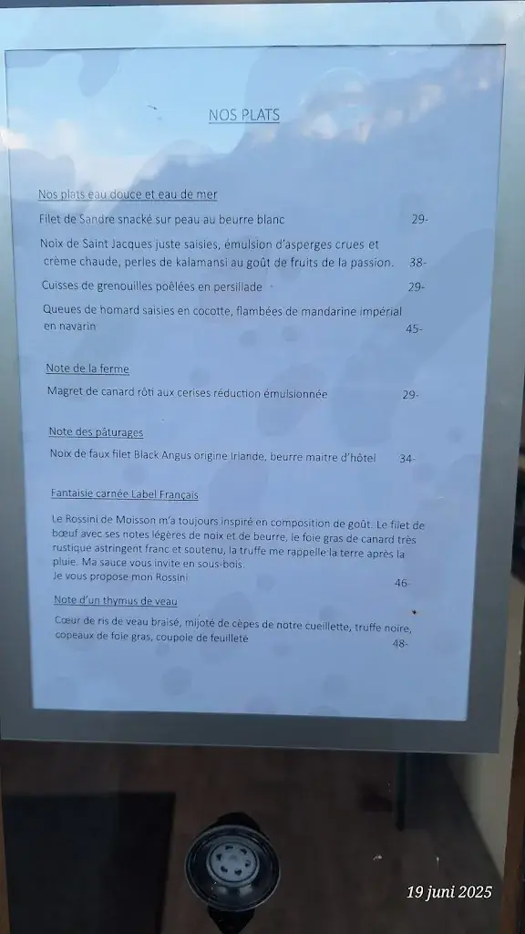 Menu_Restaurant l'Ecureuil_Passy_immagine_4