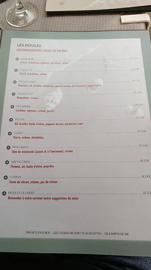 Menu_La Moule Joyeuse_Fréjus_image_1