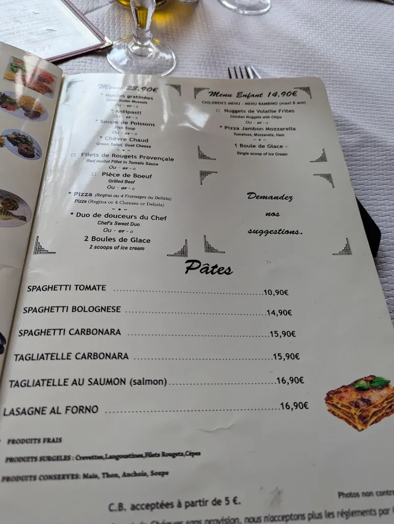 Menu_La Bocca_Fréjus_image_1