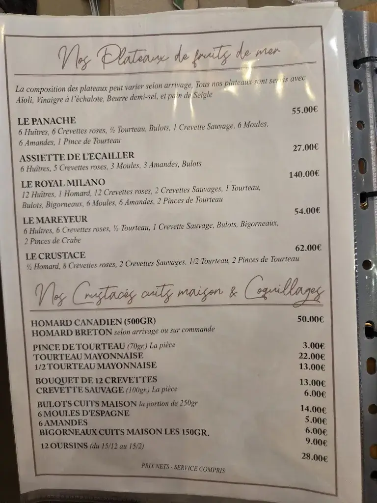 Menu_Le Milano_Fréjus_immagine_1