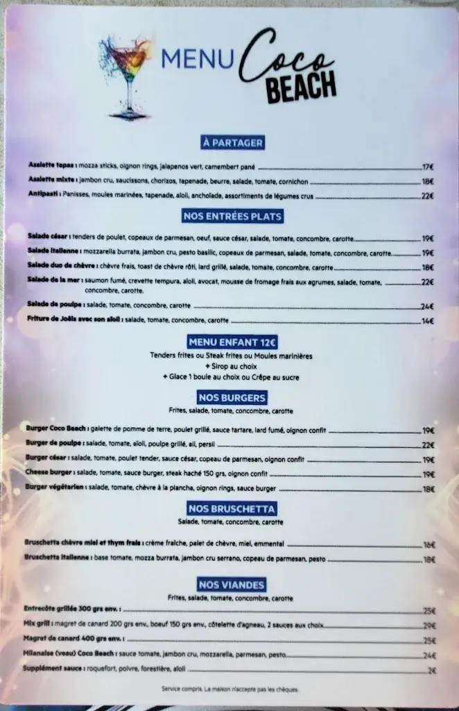 Menu_Coco Beach_Fos-sur-Mer_image_2