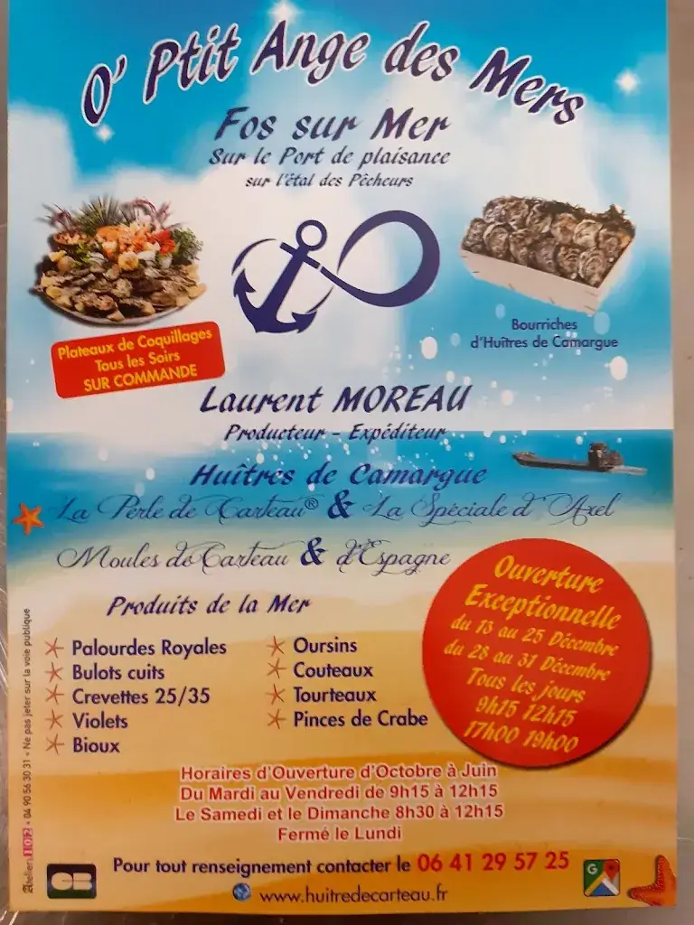 Menu_Moreau Laurent coquillages_Fos-sur-Mer_image_4