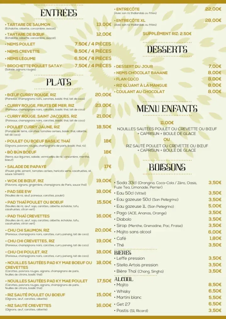 Menu_La table thaïlandaise & steaks house fos sur mer_Fos-sur-Mer_immagine_1