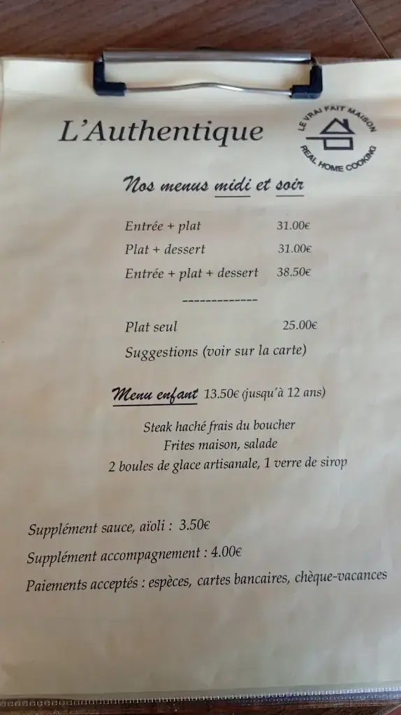 Menu_L'Authentique - Restaurant Martigues_Martigues_image_4