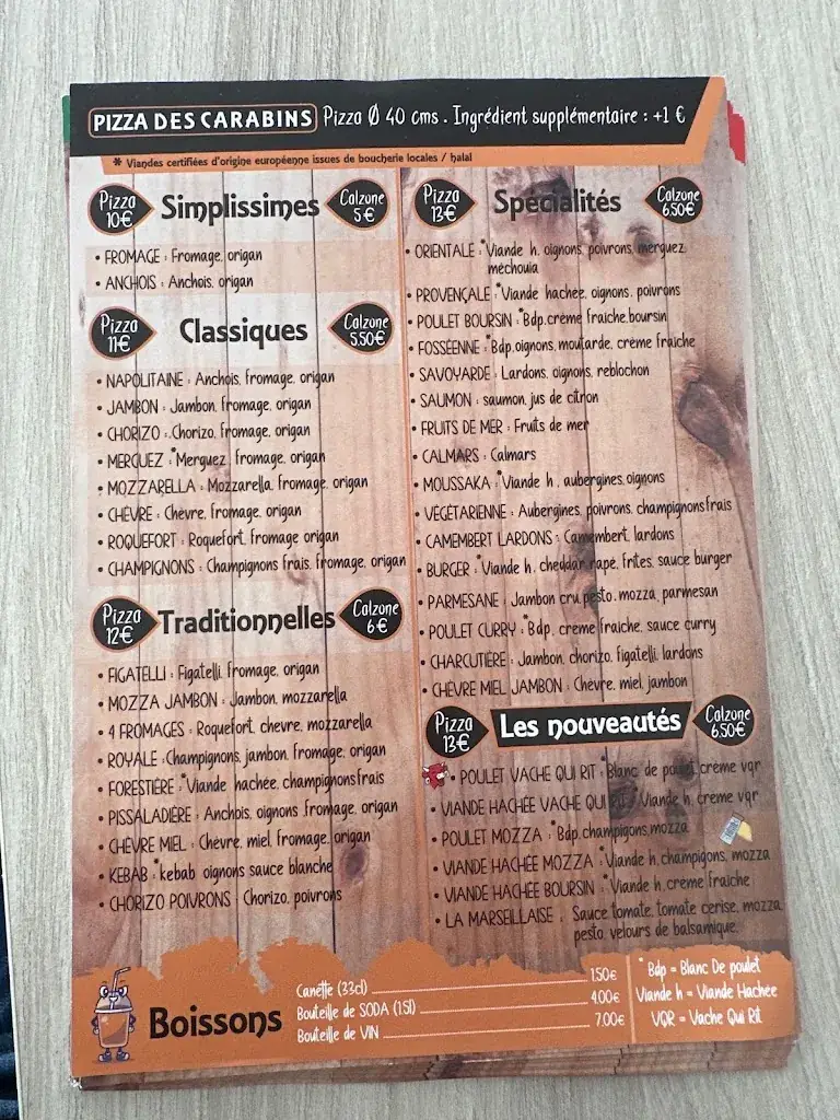 Menü_Pizzas des carabins_Fos-sur-Mer_Bild_4