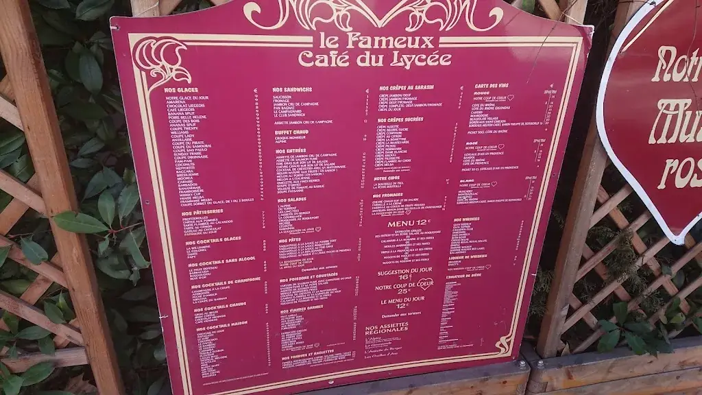 Menu_Le Fameux Café du Lycée_Gap_image_1