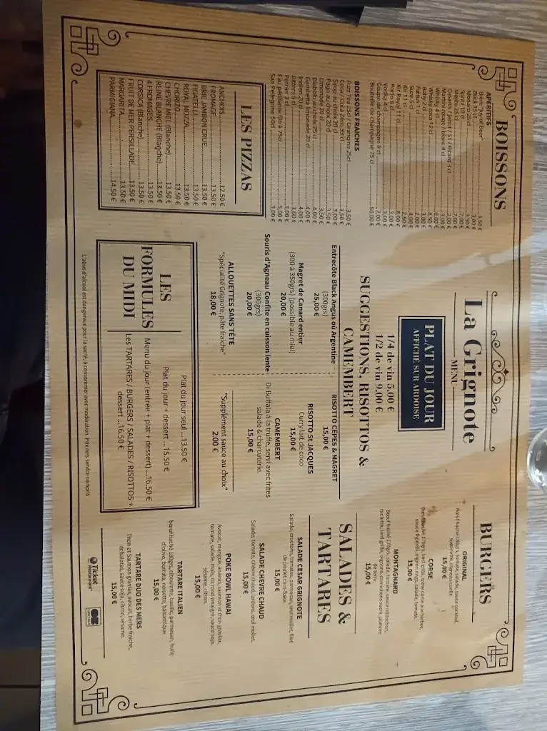 Menu_La Grignote_Gardanne_image_1