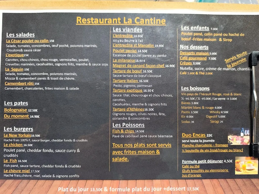 Menu_Restaurant La Cantine Gardanne_Gardanne_image_1
