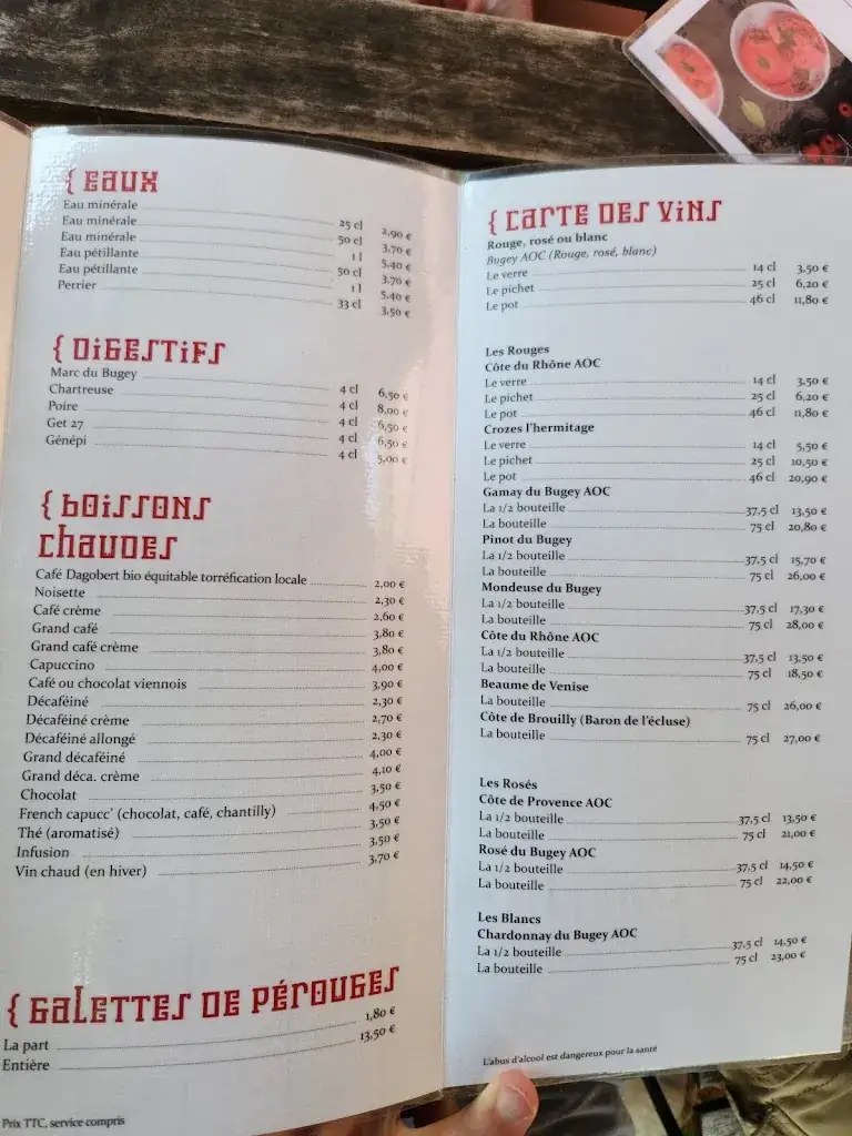 Menu_Le Relais de la Tour_Pérouges_image_3
