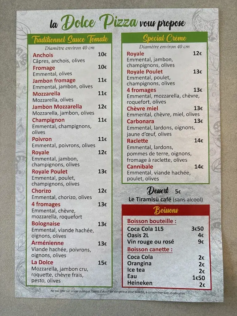 Menu_DOLCE PIZZA GARDANNE_Gardanne_image_1