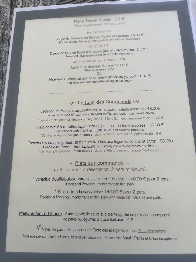 Menu_Restaurant La Verdoyante_Gassin_image_4