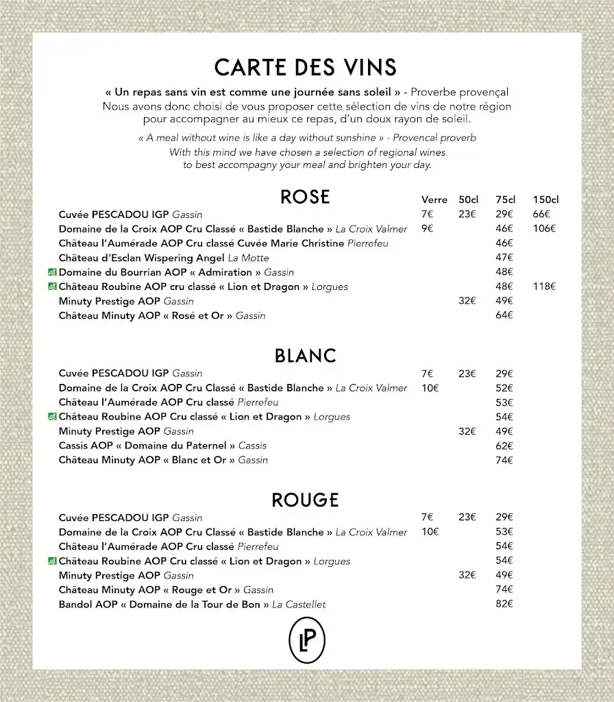 Menü_Le Pescadou_Gassin_Bild_2