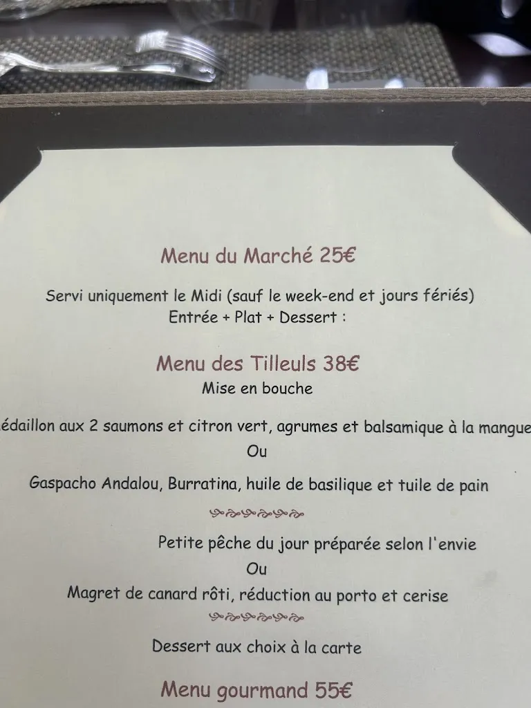 Menu_Auberge des Tilleuls_Grambois_image_1