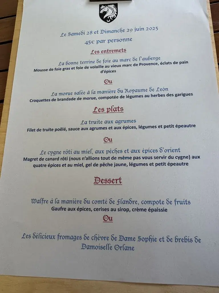 Menu_Le Cheval Blanc_Bastide-des-Jourdans_image_1
