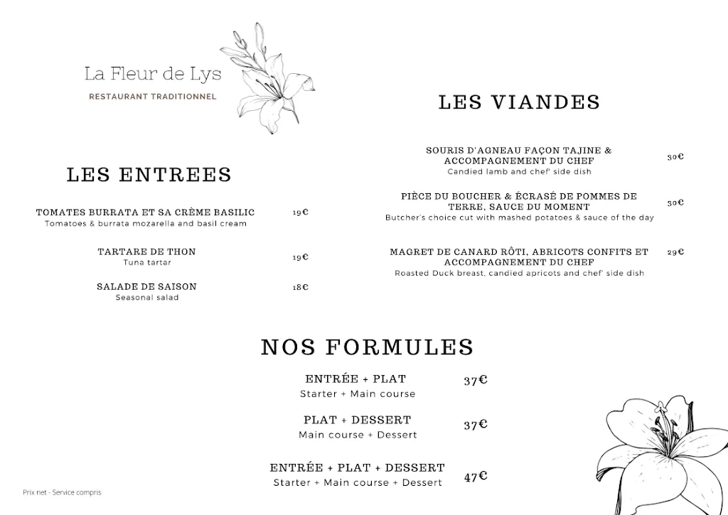 Menü_La Fleur de Lys_Grasse_Bild_1
