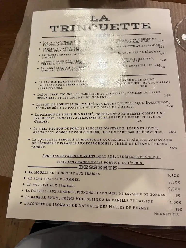 Menu_La Trinquette_Gordes_image_1