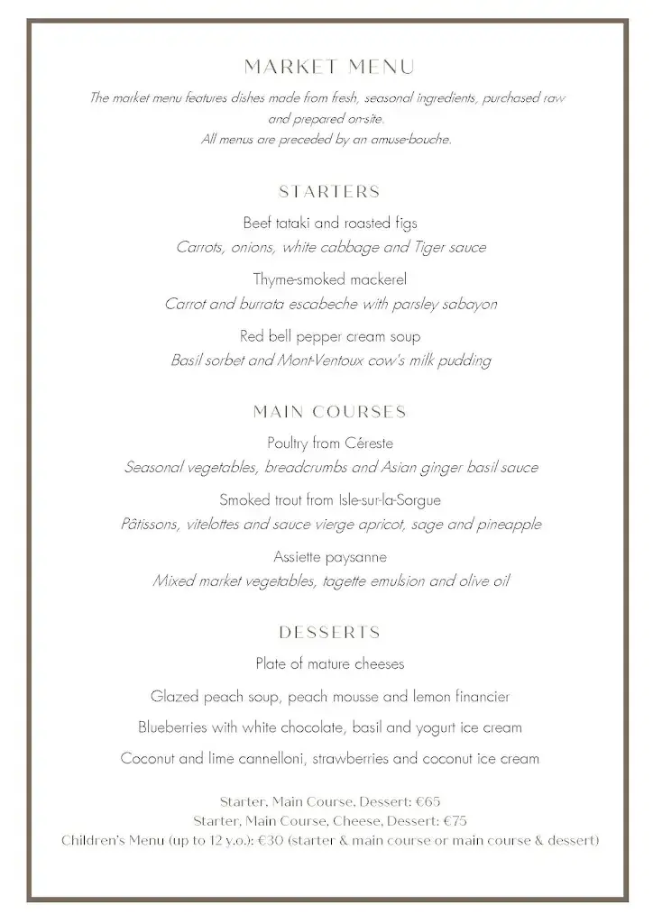 Menu_Restaurant & Bar la Ferme de la Huppe_Gordes_image_2