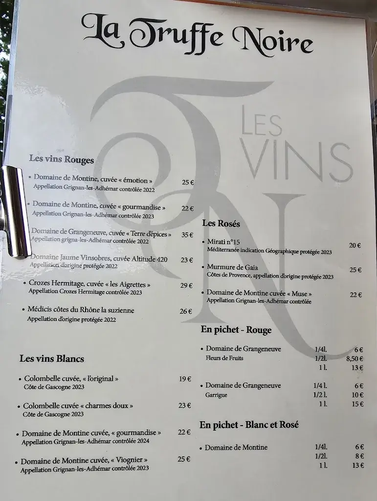 Menu_La Truffe Noire_Grillon_image_2