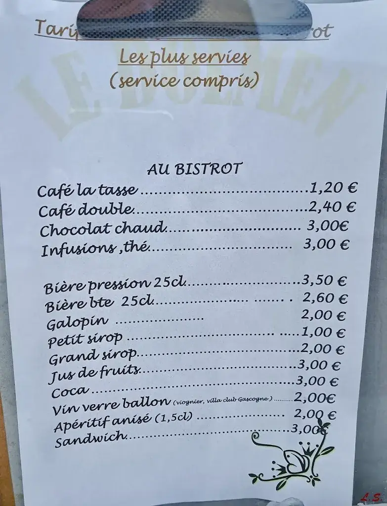 Menu_Restaurant le Dolmen chambres d'hôtes_Luriecq_image_1