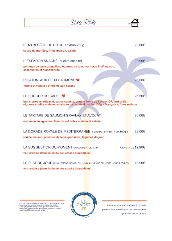 Menu_LE CADET 83_Hyères_image_1