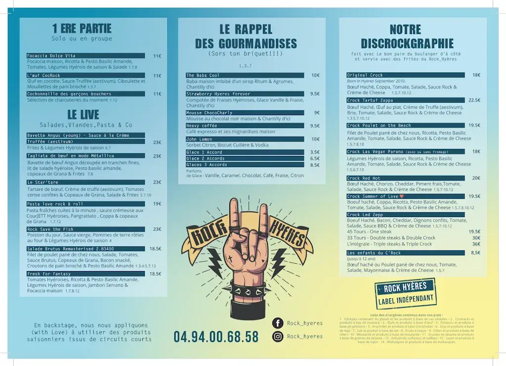 Menu_Le Rock Hyères_Hyères_image_3