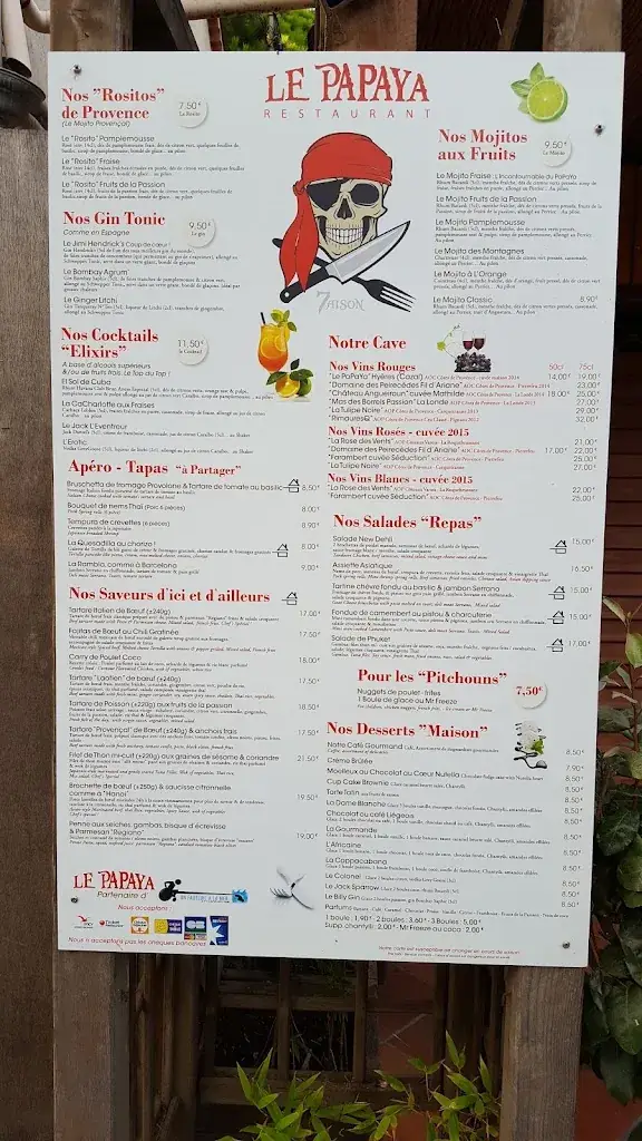 Menu_Le Papaya_Hyères_image_4