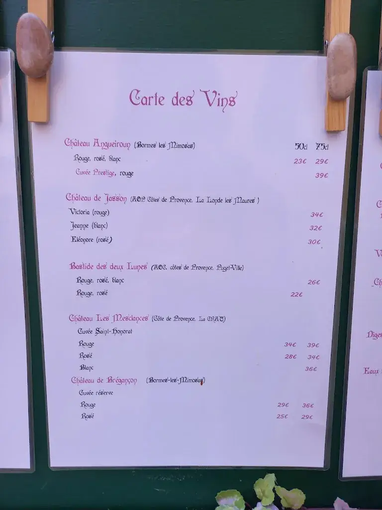 Menu_Au Fil de L'eau - Hyères_Hyères_image_3
