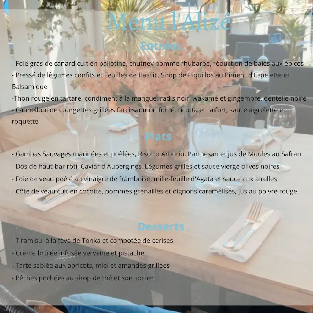 Menu_L'Alizé_Hyères_immagine_2
