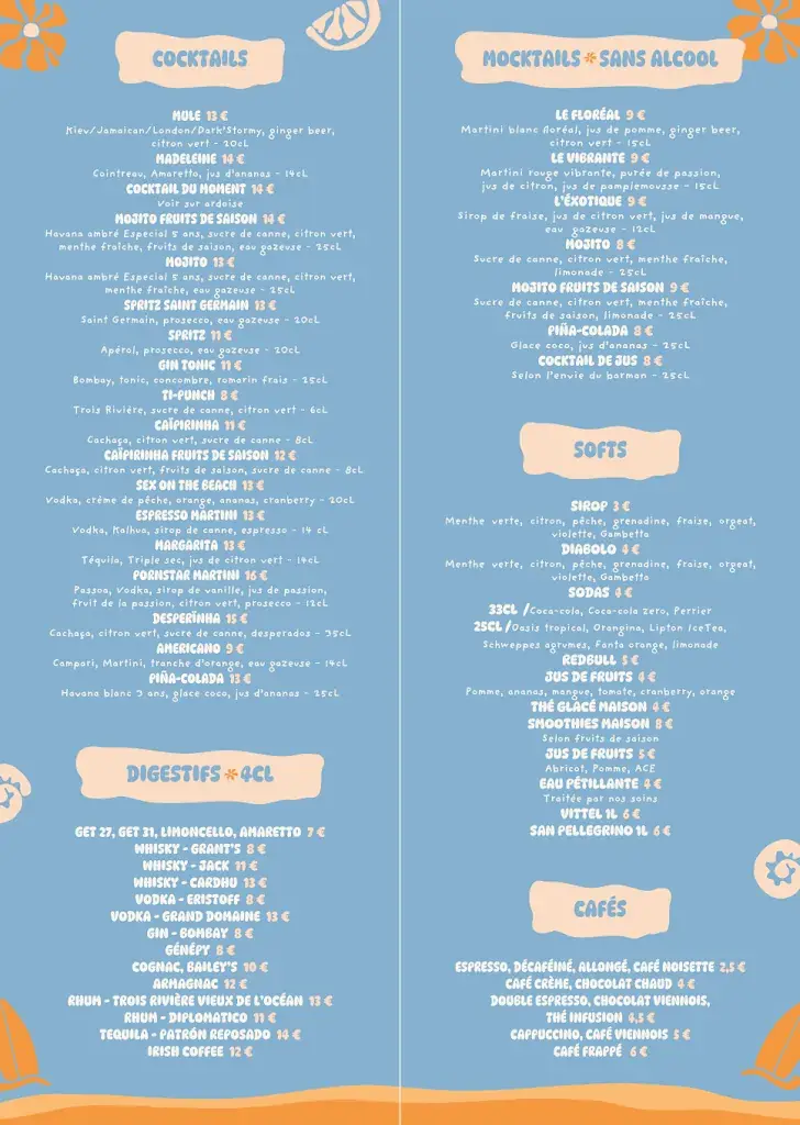 Menu_Noé Bar-Restaurant Presqu'île de Giens_Hyères_image_1