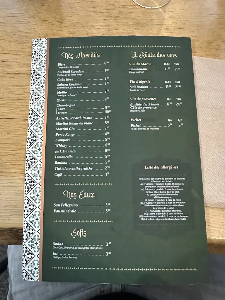 Menu_Le Jardin de Saradam_Hyères_image_1