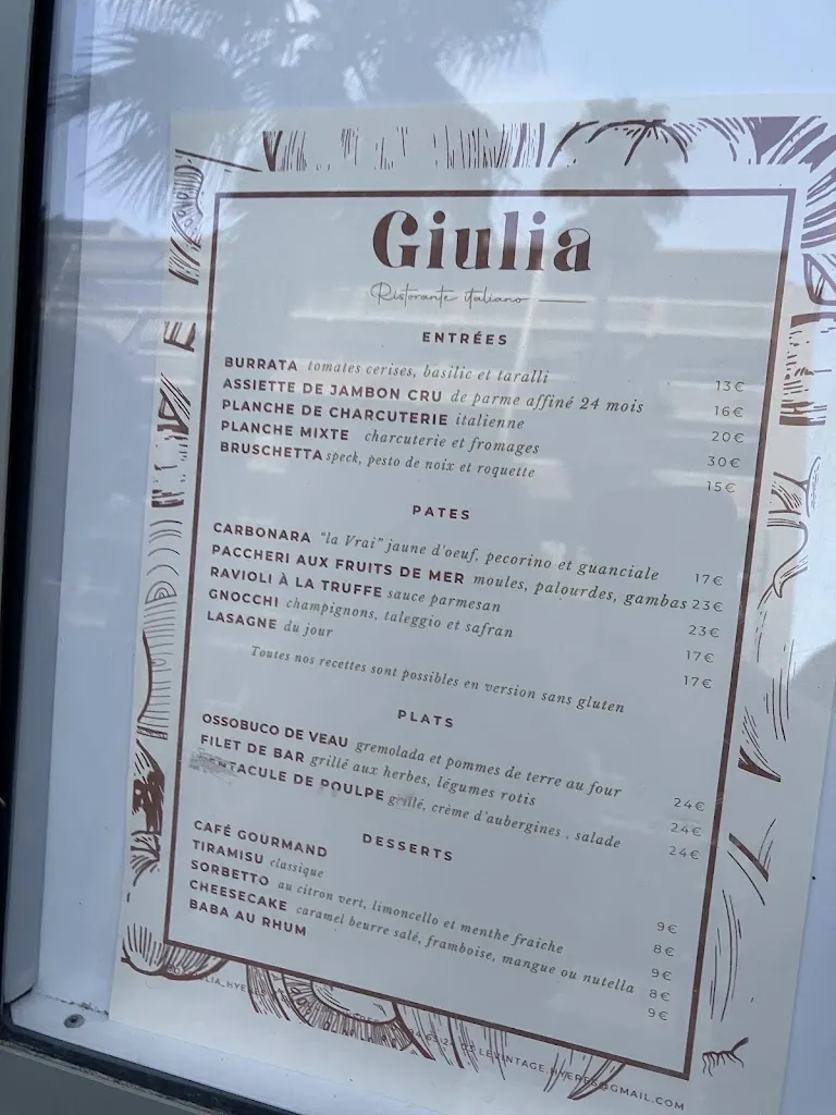 Menü_GIULIA | Ristorante Italiano_Hyères_Bild_2