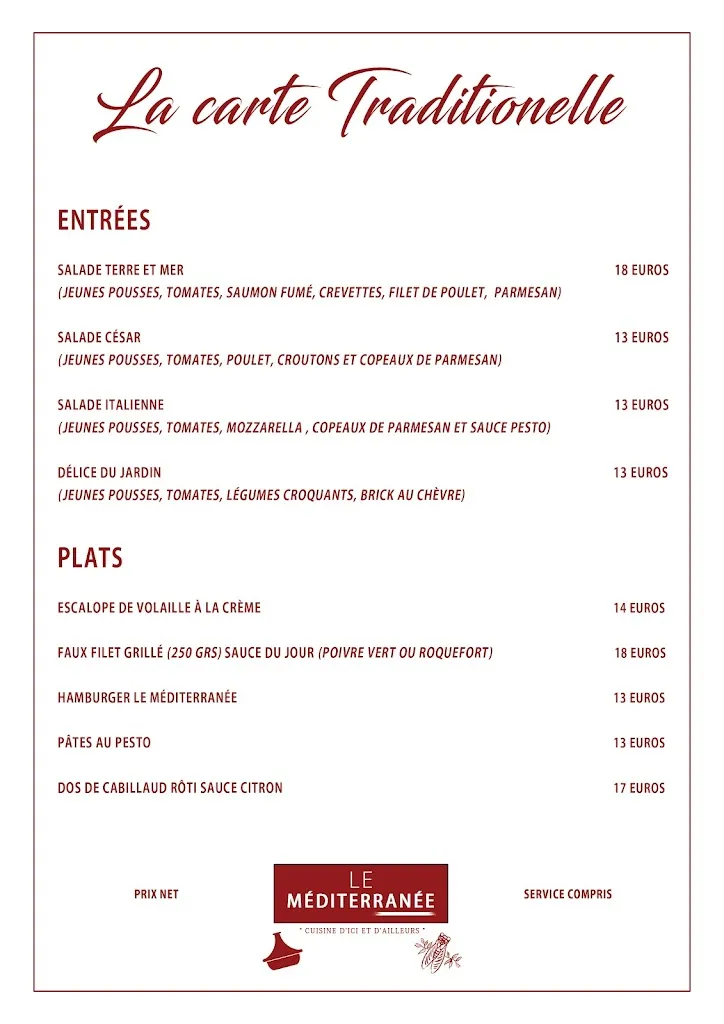 Menu_Restaurant Le Mediterranée_Hyères_image_3