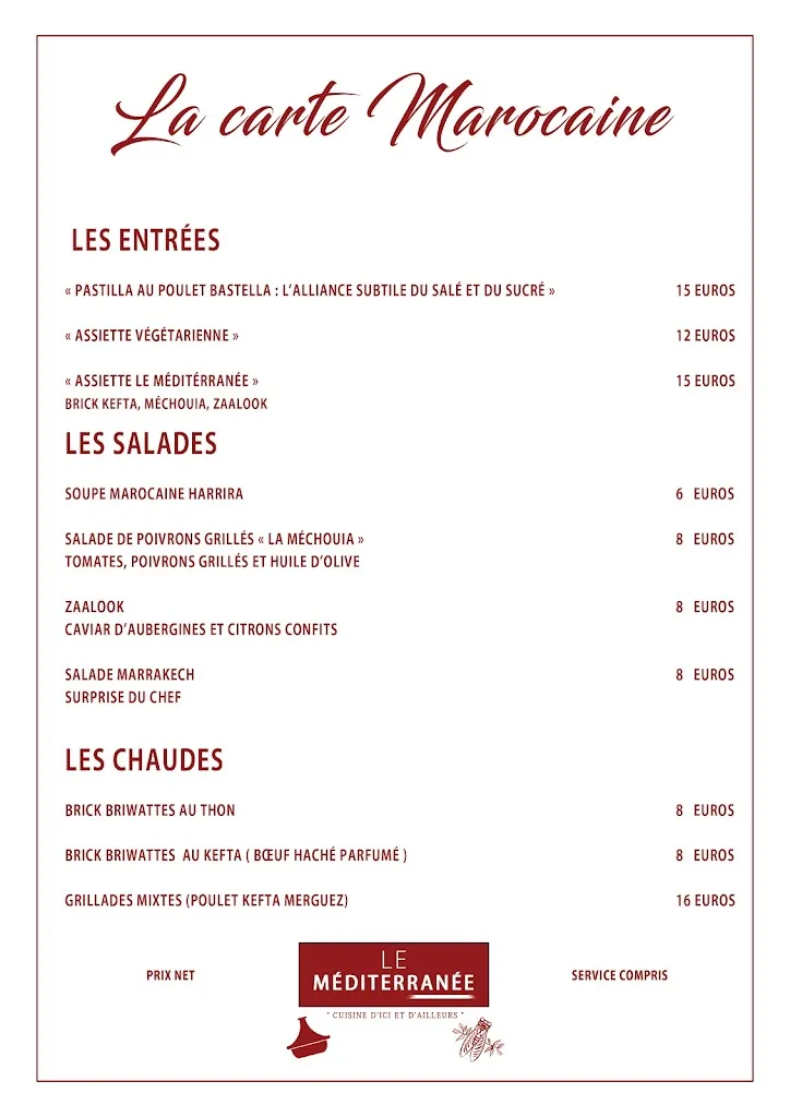 Menu_Restaurant Le Mediterranée_Hyères_image_4