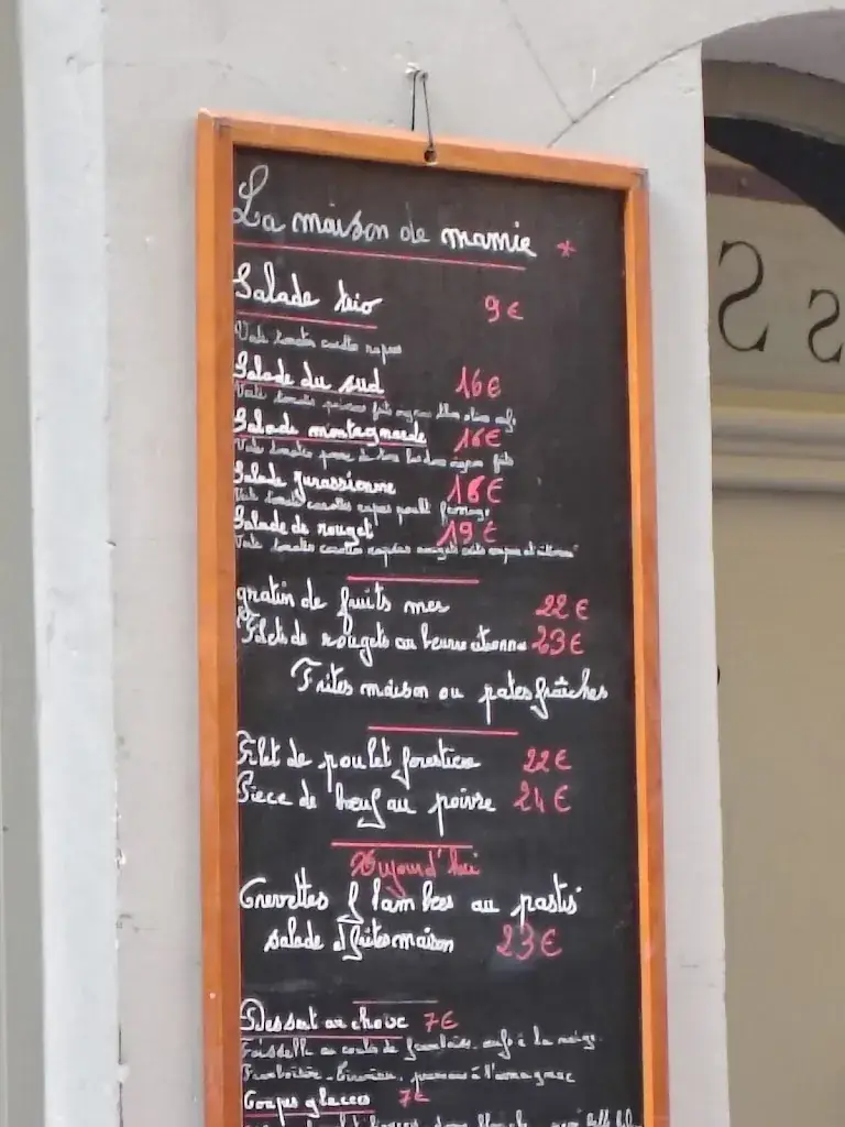 Menu_La Maison de mamie_Hyères_image_1