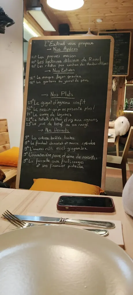 Menu_l'Extrad Restaurant spécialités montagnardes_Risoul_image_3