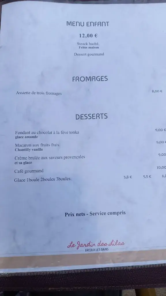 Menu_Le Jardin Des Lilas_Gréoux-les-Bains_image_1