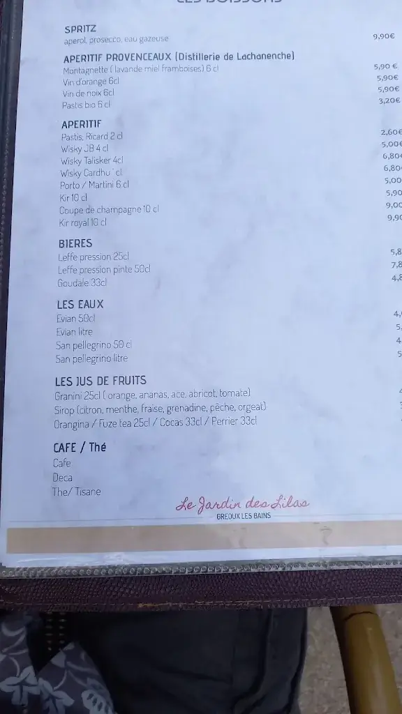 Menu_Le Jardin Des Lilas_Gréoux-les-Bains_image_2