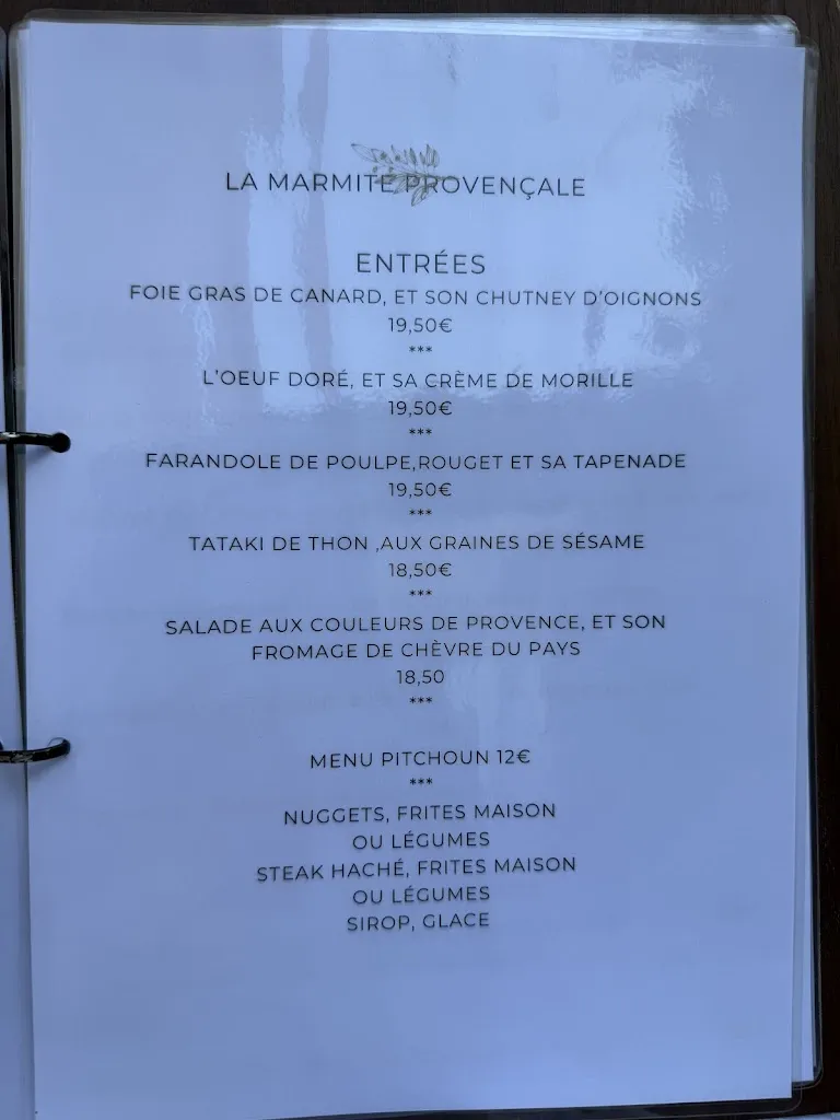 Menu_La Marmite_Gréoux-les-Bains_image_1