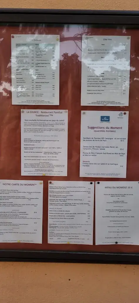 Menu_La Source Restaurant_Gréoux-les-Bains_image_3