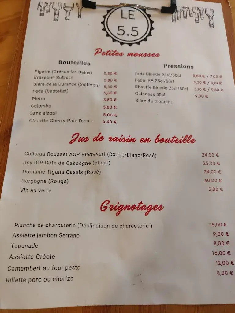Menu_Le 5.5_Gréoux-les-Bains_image_1