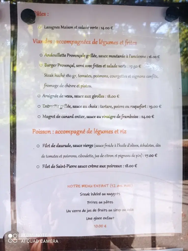 Menu_Les Marronniers_Gréoux-les-Bains_image_2