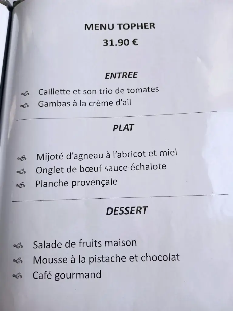 Menu_Restaurant LA FARIGOULE spécialités provençales NYONS_Nyons_image_1