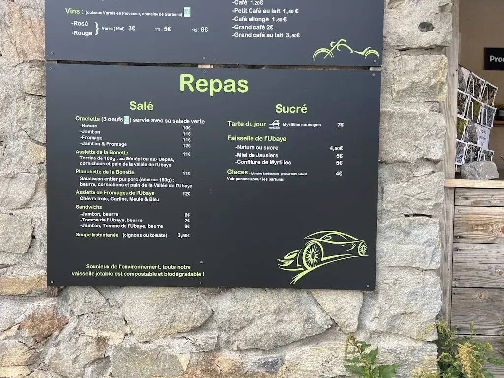 Menu_Buvette de la bonette 2536 m_Jausiers_immagine_2