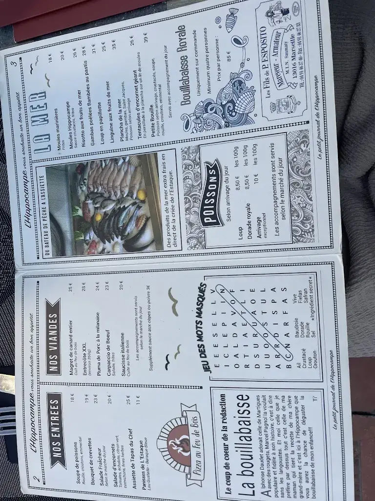 Menu_L'Hippocampe Estaque_Marseille_immagine_1