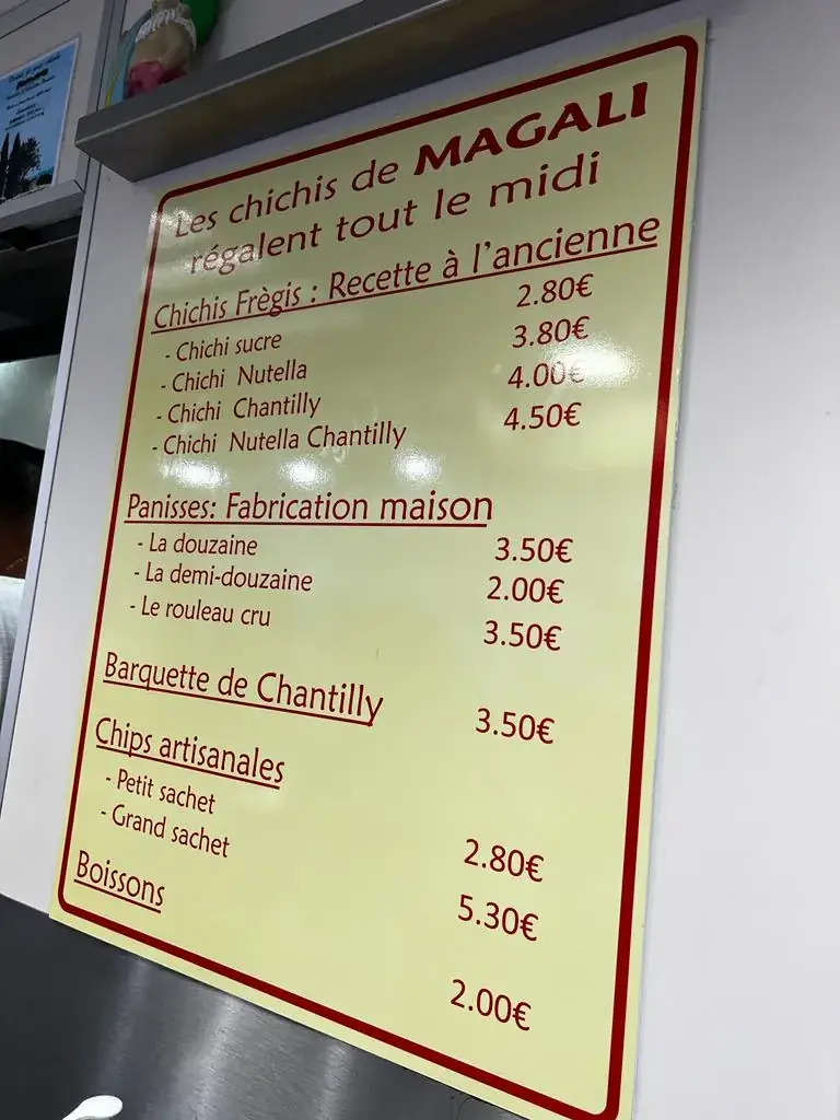 Menu_Chez Magali - Chichis Frégis et Panisses_Marseille_image_2