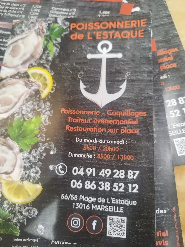 Menu_Poissonnerie & Restaurant de l’estaque_Marseille_immagine_3