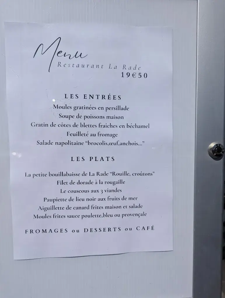 Menu_Restaurant La Rade_Marseille_image_1